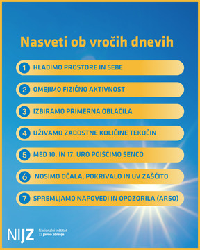 Nasveti ob vročih dneh